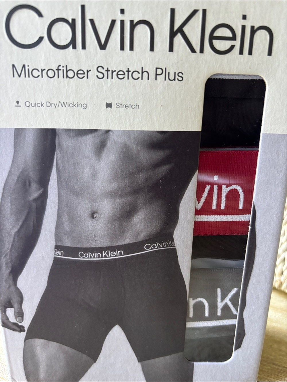 NWT 3-pack Calvin Klein Men’s Microfiber Stretch Plus Boxer Briefs Black, XL